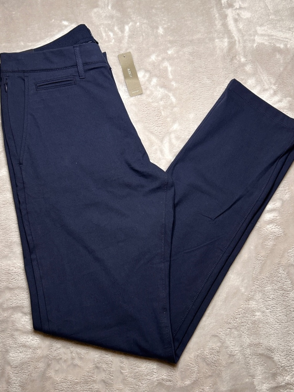 J Crew Tech Pant 484 Slim Mens 31x34 Navy Blue Stretch Performance Casual Travel